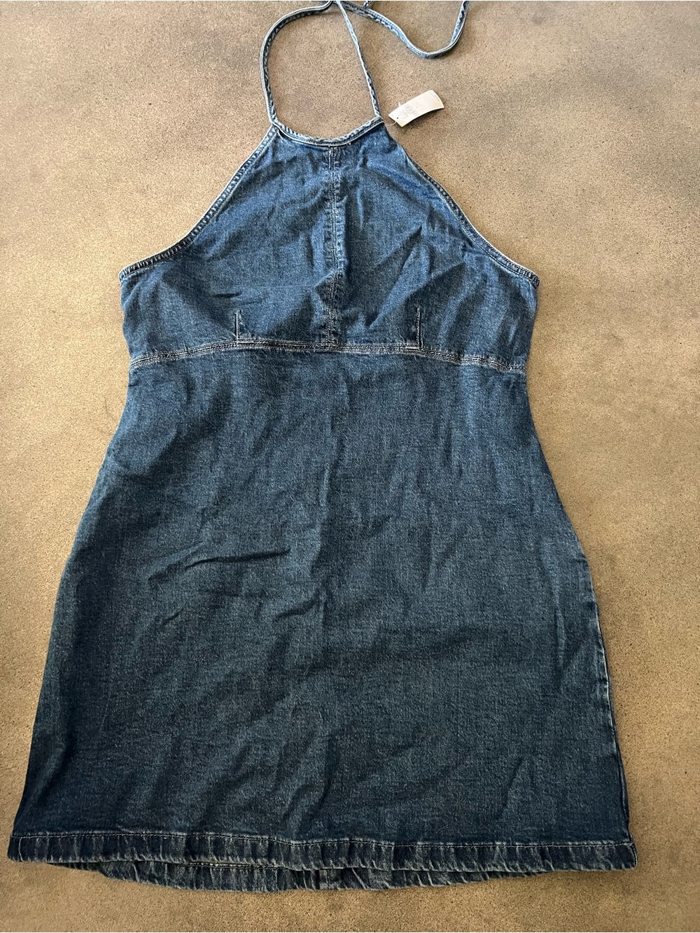 GAP Denim Halter Mini Dress - Indigo Blue